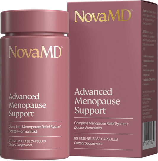 NOVAMD Menopause Supplement for Weight Management, Hot Flashes, Night Sweats, and Low Energy - Clinically Proven Complete Multi-Symptom Relief