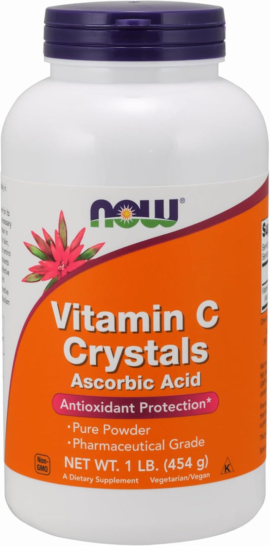 Now Foods 1 lb Vitamin C Crystals for Immune Support and Antioxidant Protection