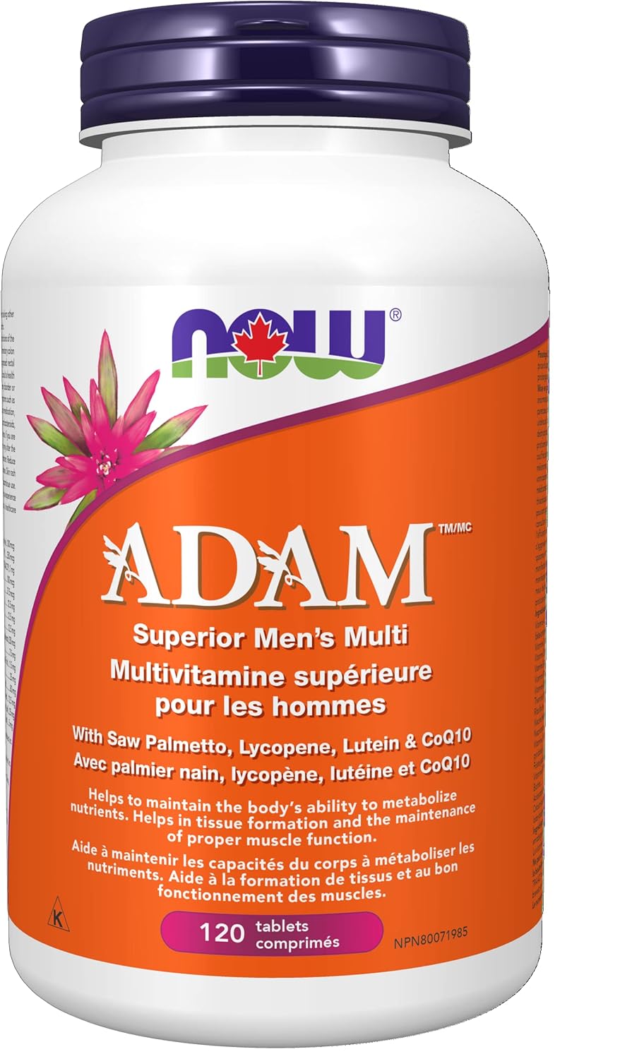 Now Foods Adam Men's Multi 2/Day 120 Tablets, 120 Count Bottle
