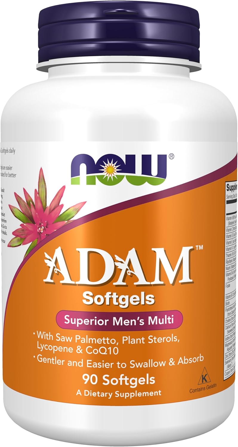 NOW Foods Adam Men's Multiple Vitamin - 90 Softgels: Essential Daily Vitamins for Men's Health