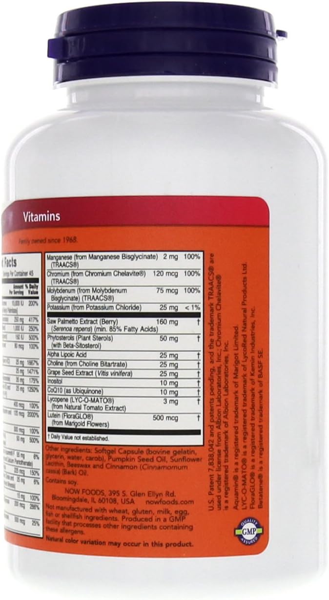 NOW Foods Adam Men's Multiple Vitamin 90 Softgels - Pack of 180 Softgels
