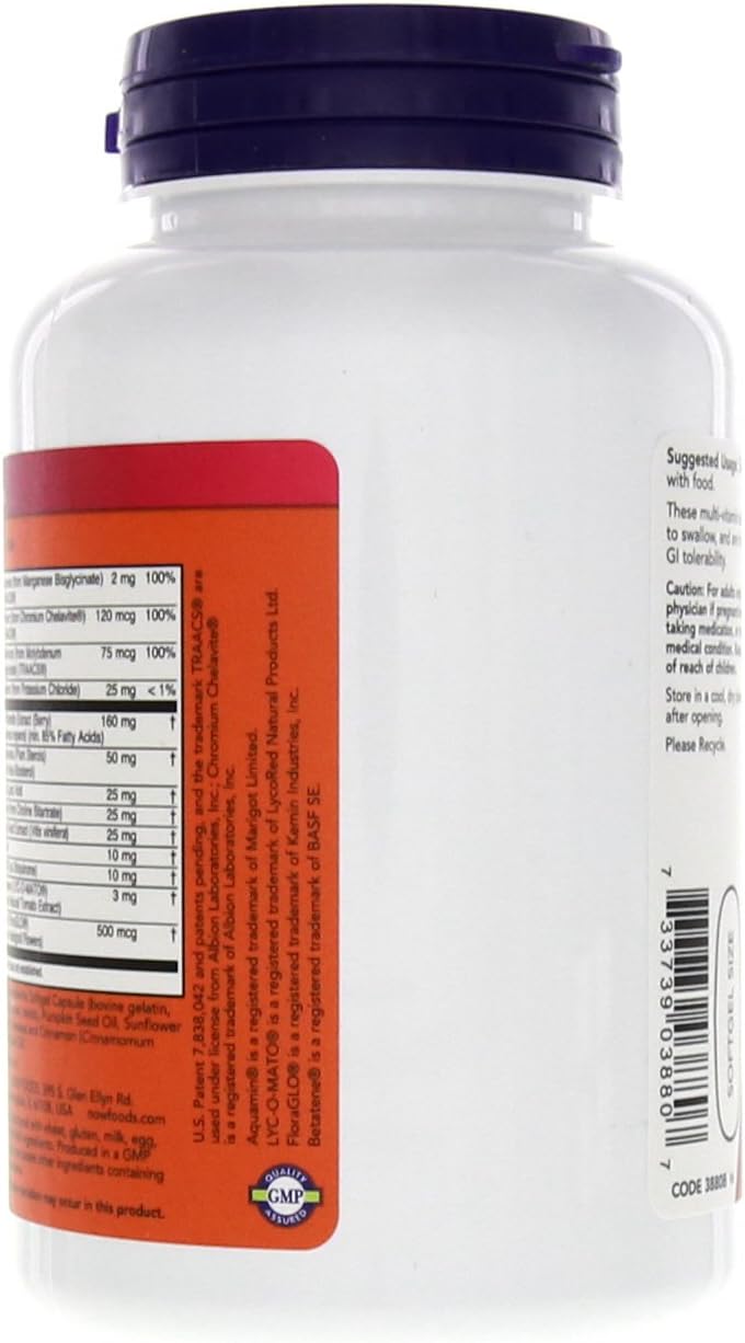 NOW Foods Adam Men's Multiple Vitamin 90 Softgels - Pack of 180 Softgels