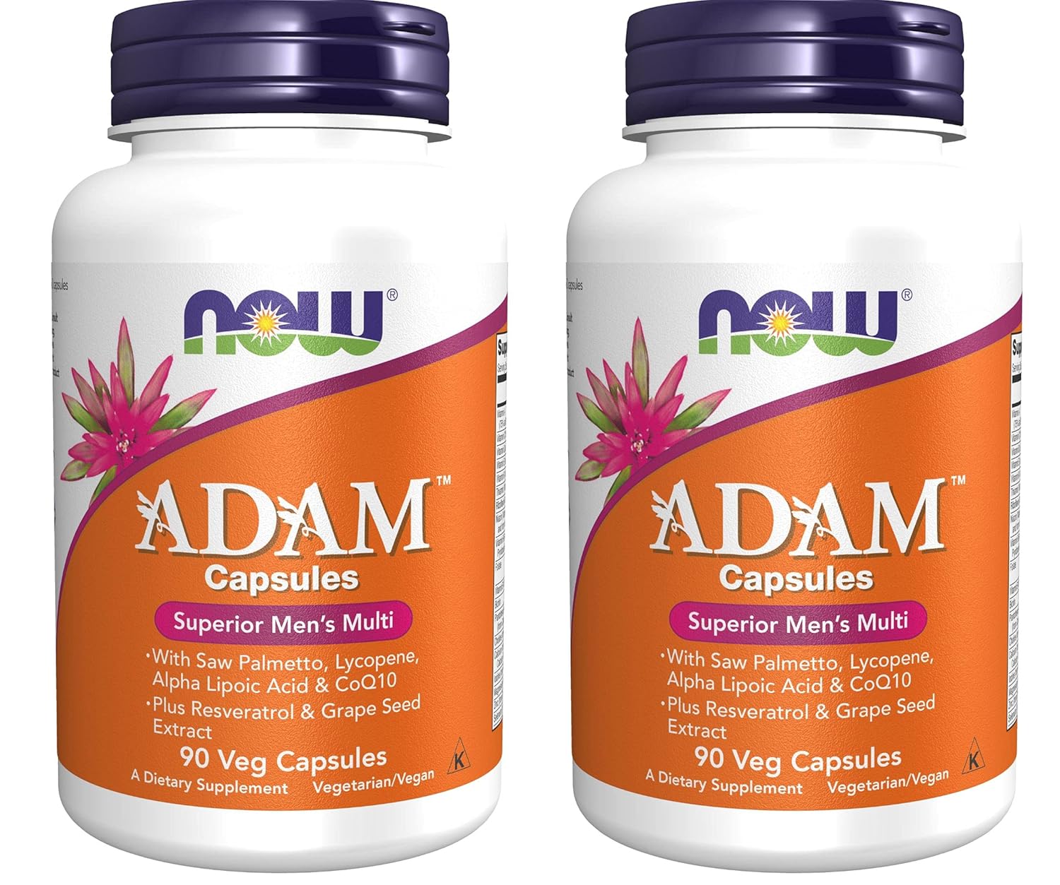 Now Foods Adam Superior Men's Multiple Vitamin 180 Vcaps - 2 Pack