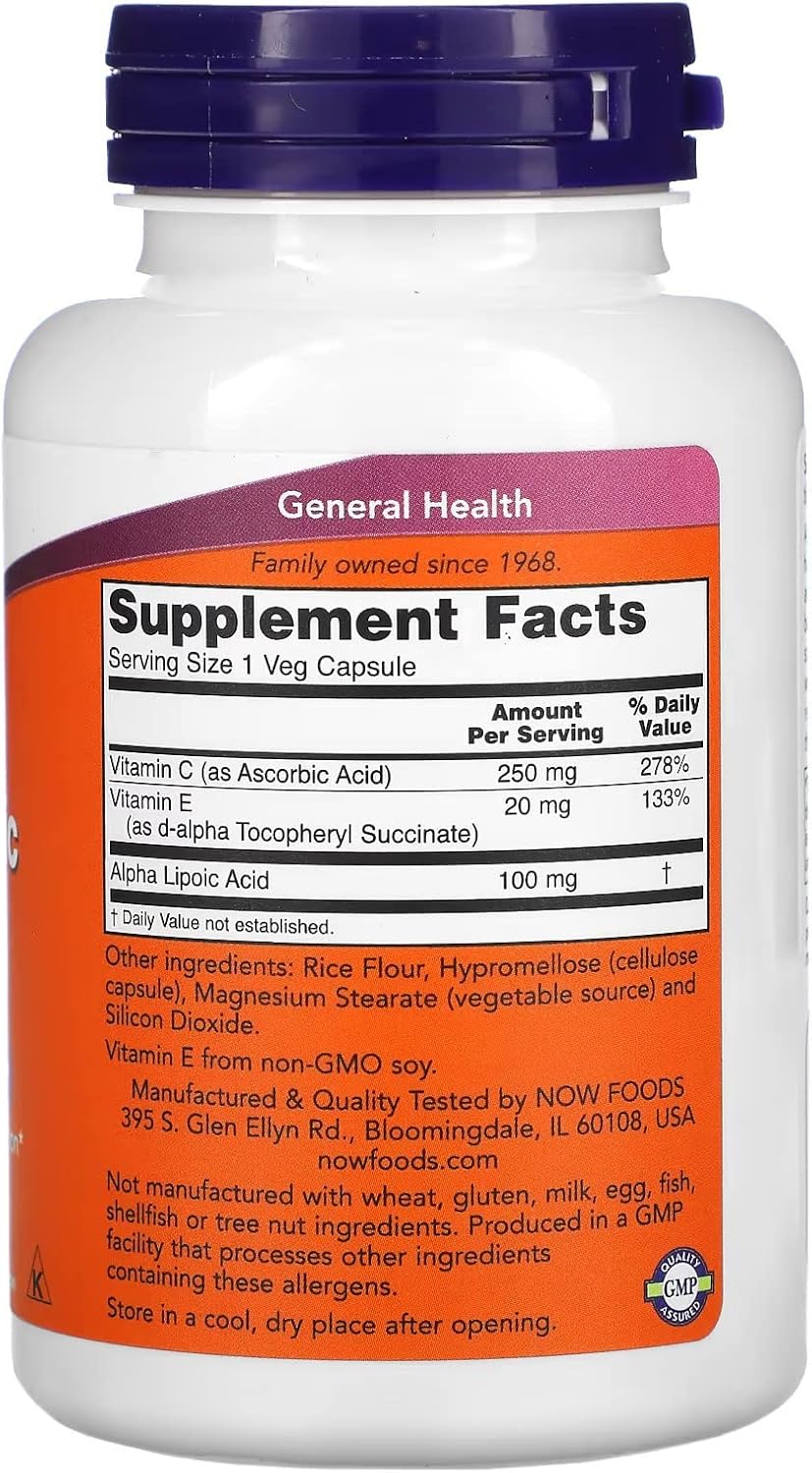 Now Foods Alpha Lipoic Acid 100mg - 120 Vegetarian Capsules