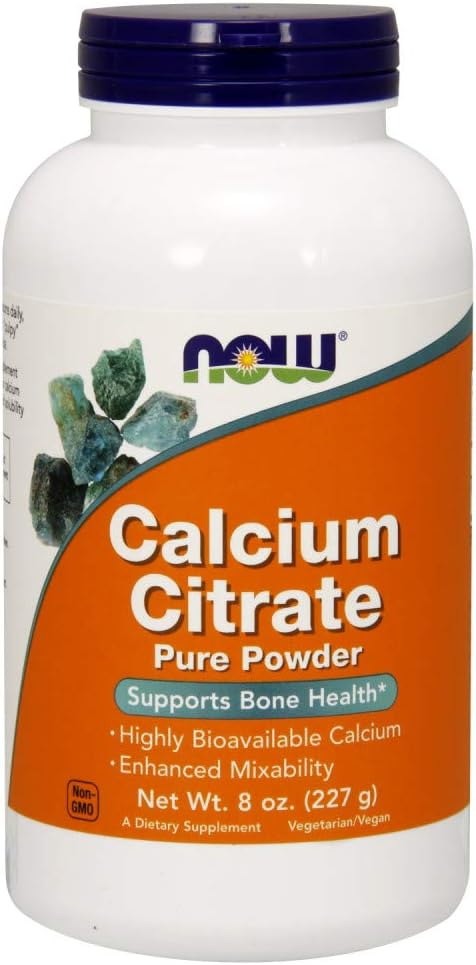 Now Foods Calcium Citrate Powder - 8 oz for Bone Health & Strong Teeth