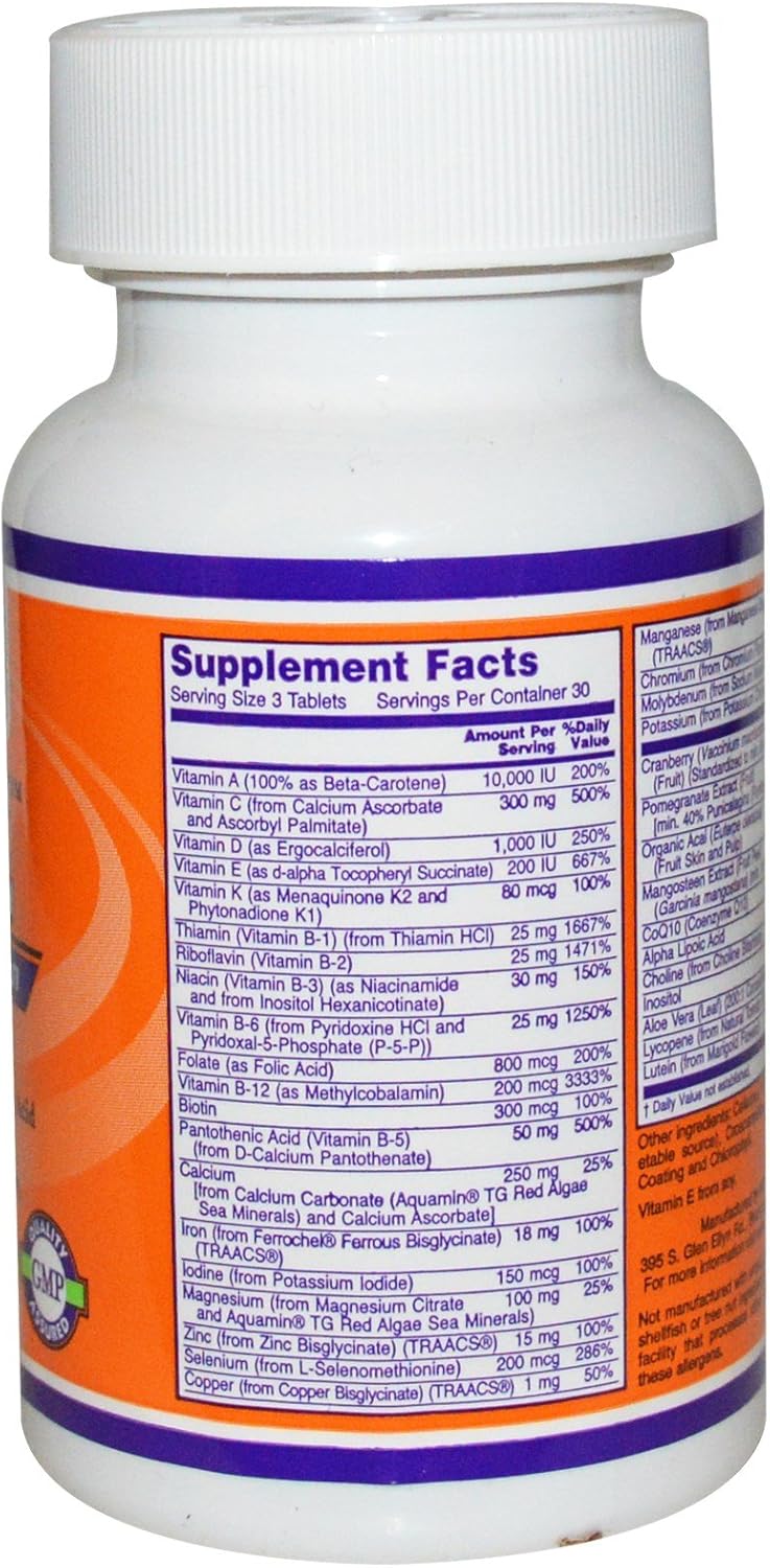 NOW Foods Eve-Women's Multiple Vitamin 90 Tablets (2-Pack) for Optimal Women's Health and Wellness