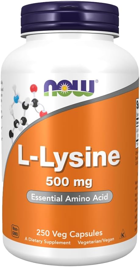 NOW Foods L-Lysine 500 mg Capsules - 250 Count - BoostGo Australia