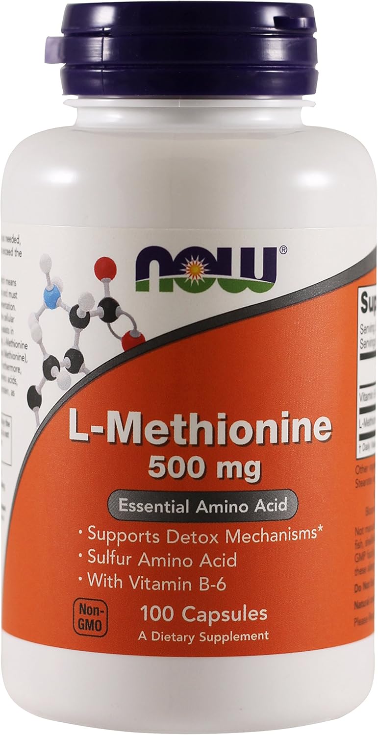 Now Foods L-Methionine 500mg Capsules - Pack of 300