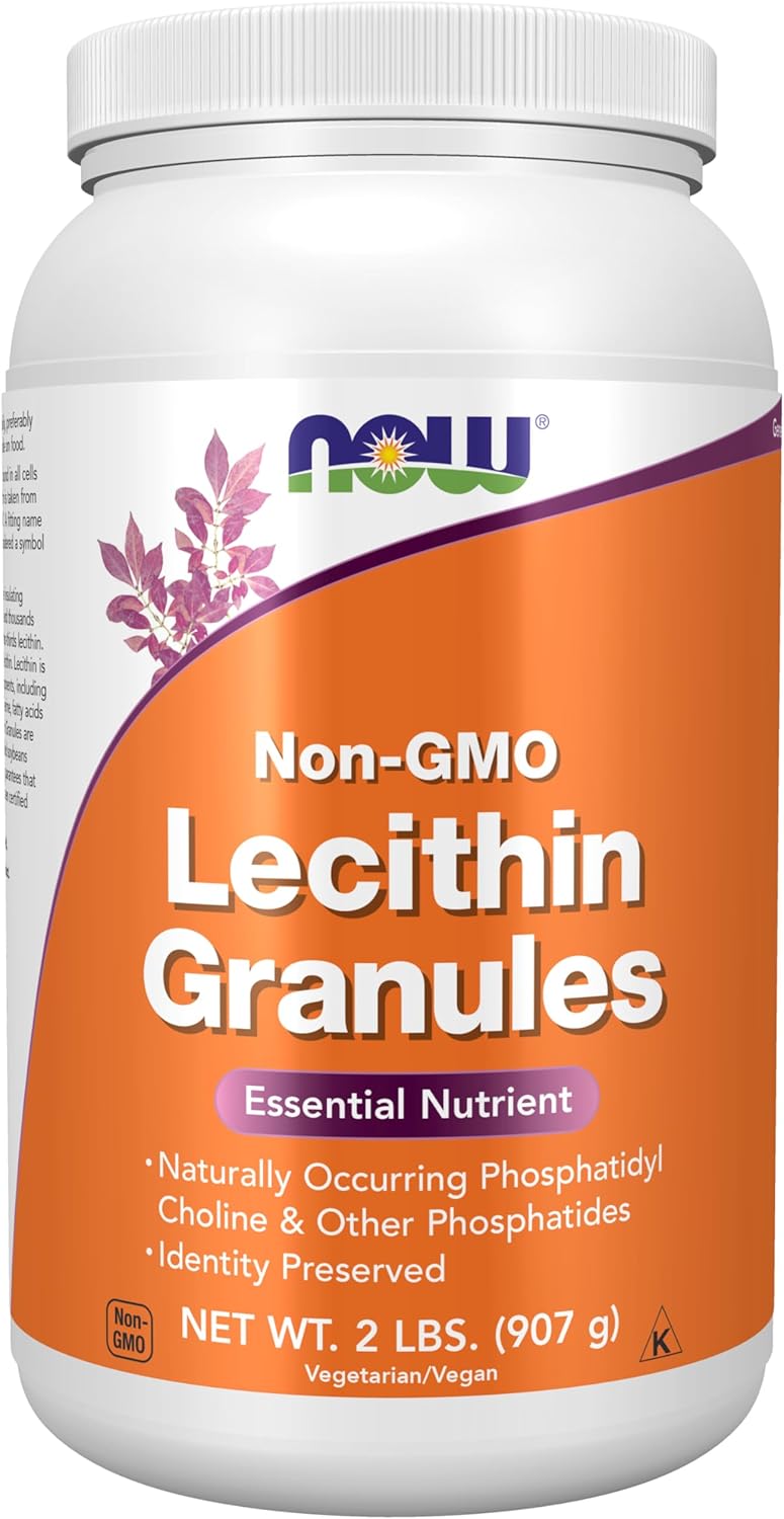 NOW Foods Lecithin Granules - 2lb with Phosphatidyl Choline & Other Phosphatides