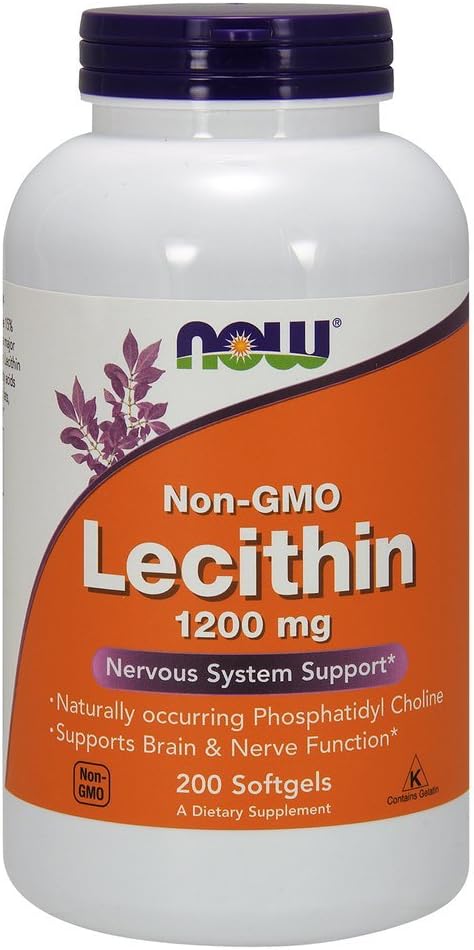 NOW Foods Lecithin Softgels - 19 Grain, 1200mg, 200 Count