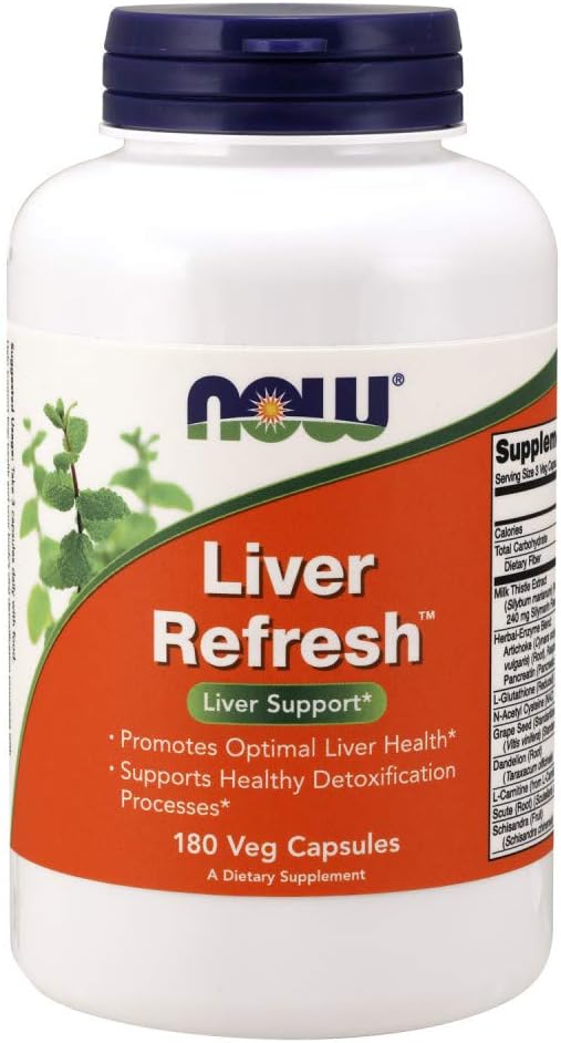 NOW Foods Liver Refresh Veg Capsules, 360 Capsules - 2 Pack