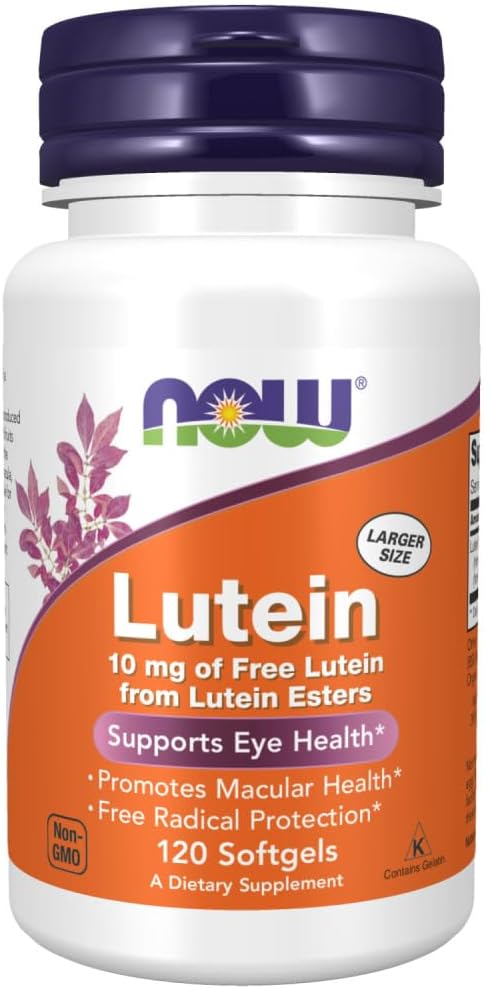 NOW Foods Lutein 10 mg Softgels with Free Lutein Esters - 120 Count