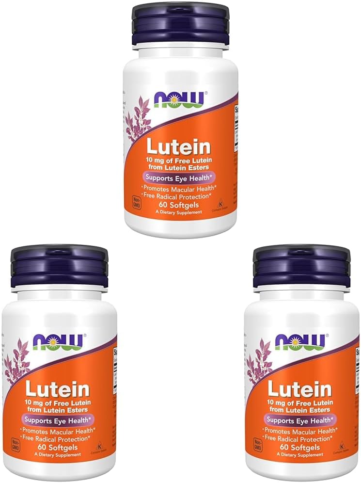 NOW Foods Lutein 10 mg Softgels with Free Lutein Esters, 180 Count