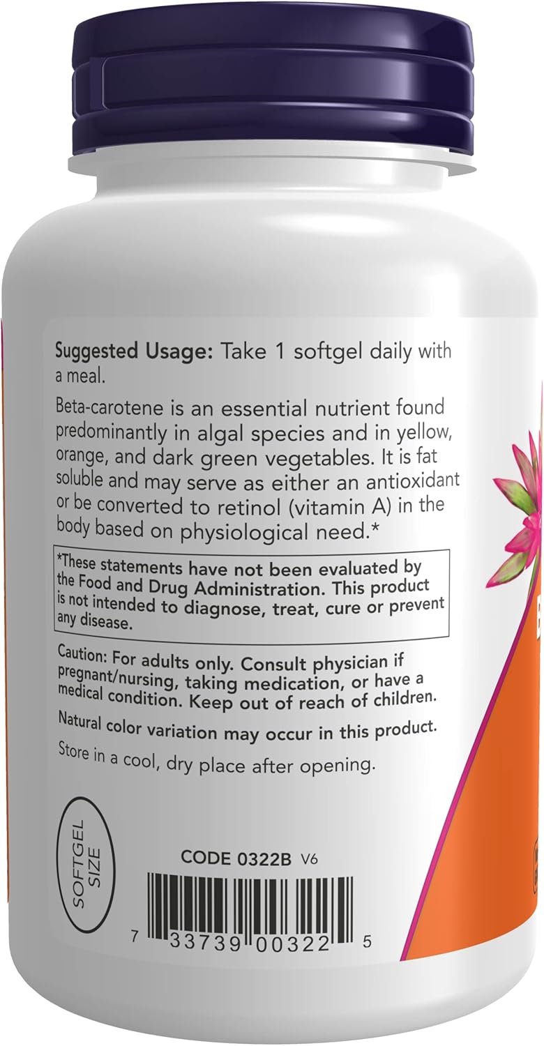 Now Foods Natural Beta Carotene Softgels - 360 Count