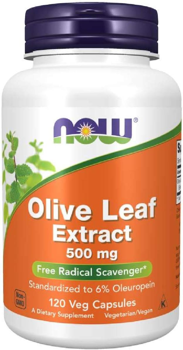 Now Foods Olive Leaf Extract Capsules, 500mg, 120 Count