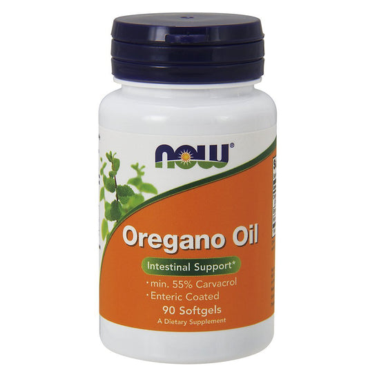 Now Foods Oregano Oil Softgels - 180 Enteric Coated Capsules, Pack of 2
