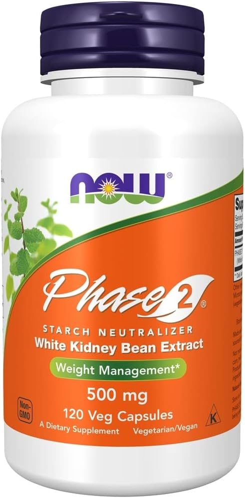 NOW Foods Phase-2 500 mg 120 VegiCaps - Twin Pack for Carb Control