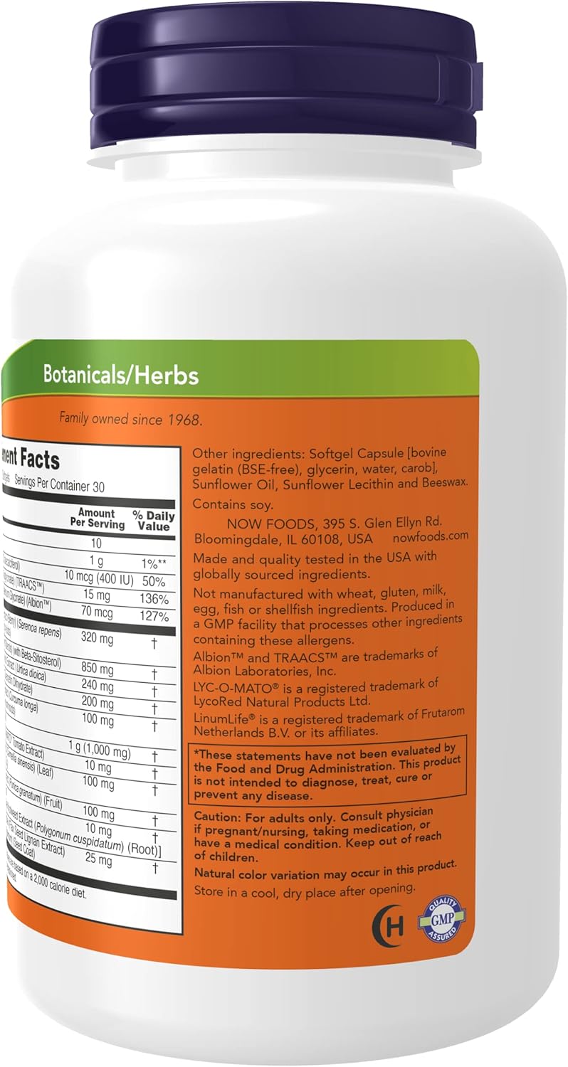 Now Foods Prostate Health Softgels - Clinical Strength Formula, 90 Count