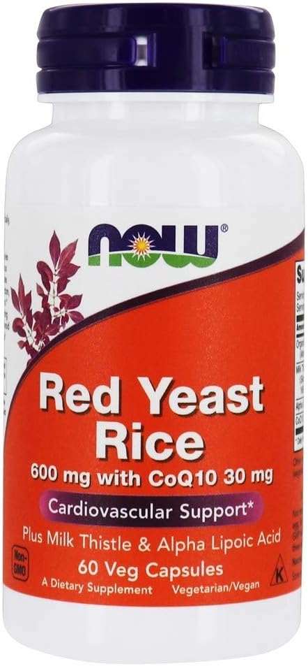 Now Foods Red Yeast Rice600 with CoQ10 Capsules - 60 Count