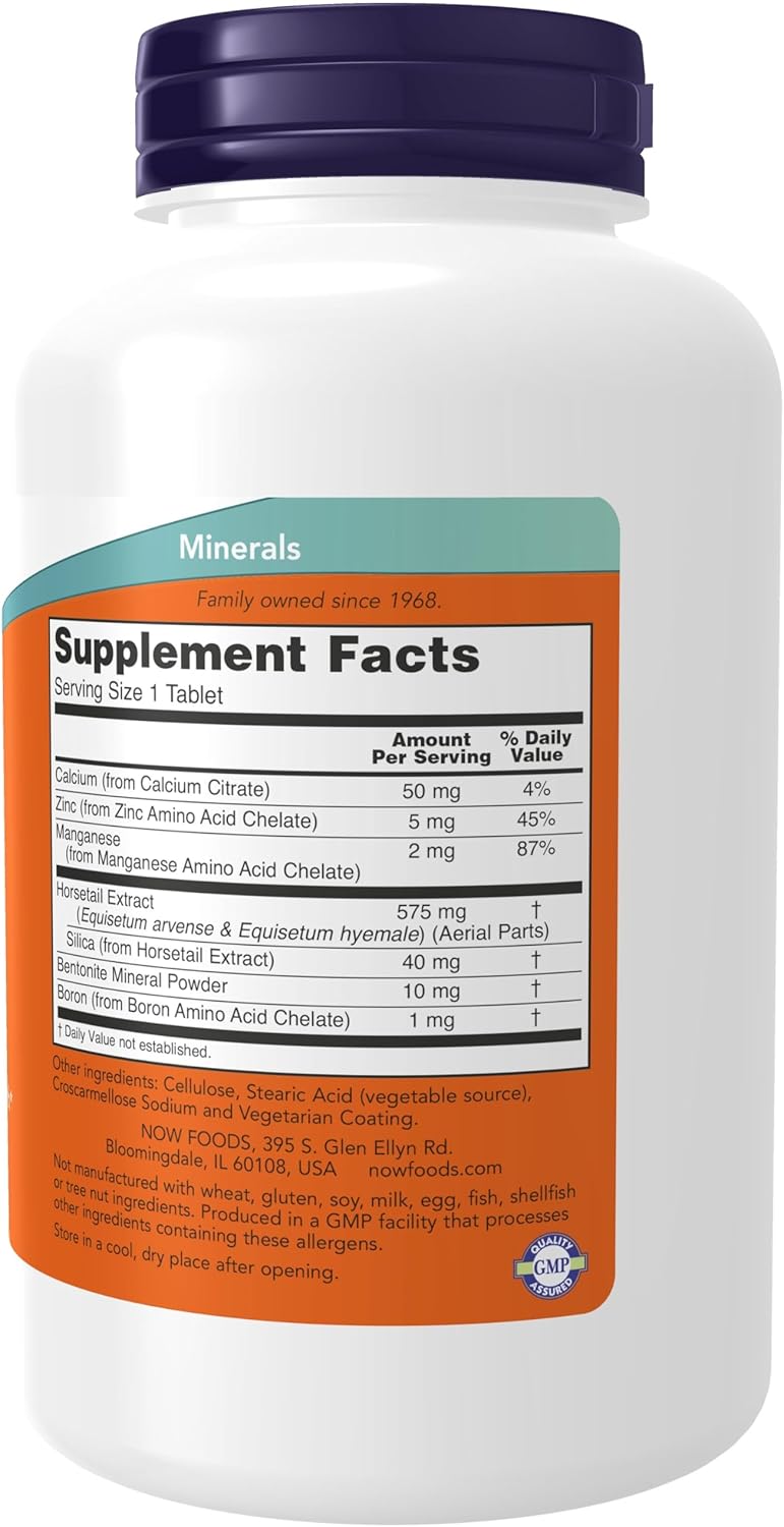 NOW Foods Silica Complex 500 mg - 180 Vegetarian Tablets - Dietary Supplement