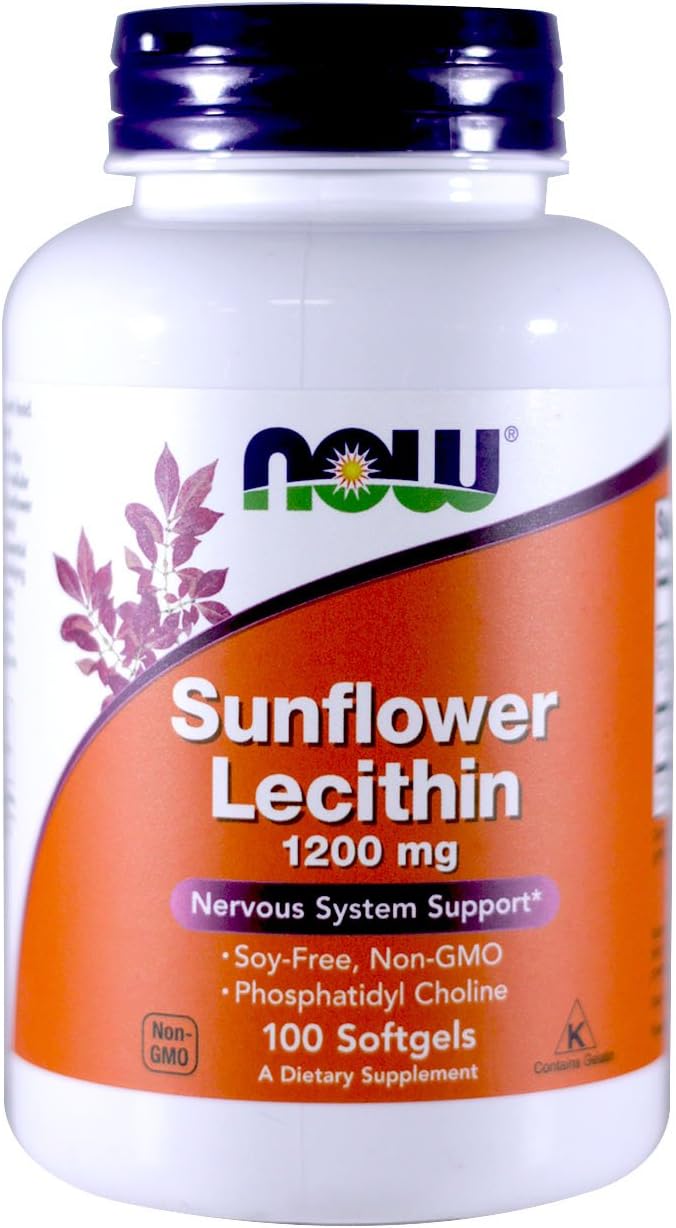 NOW Foods Sunflower Lecithin Softgels - Pack of 100 (2 Pack)