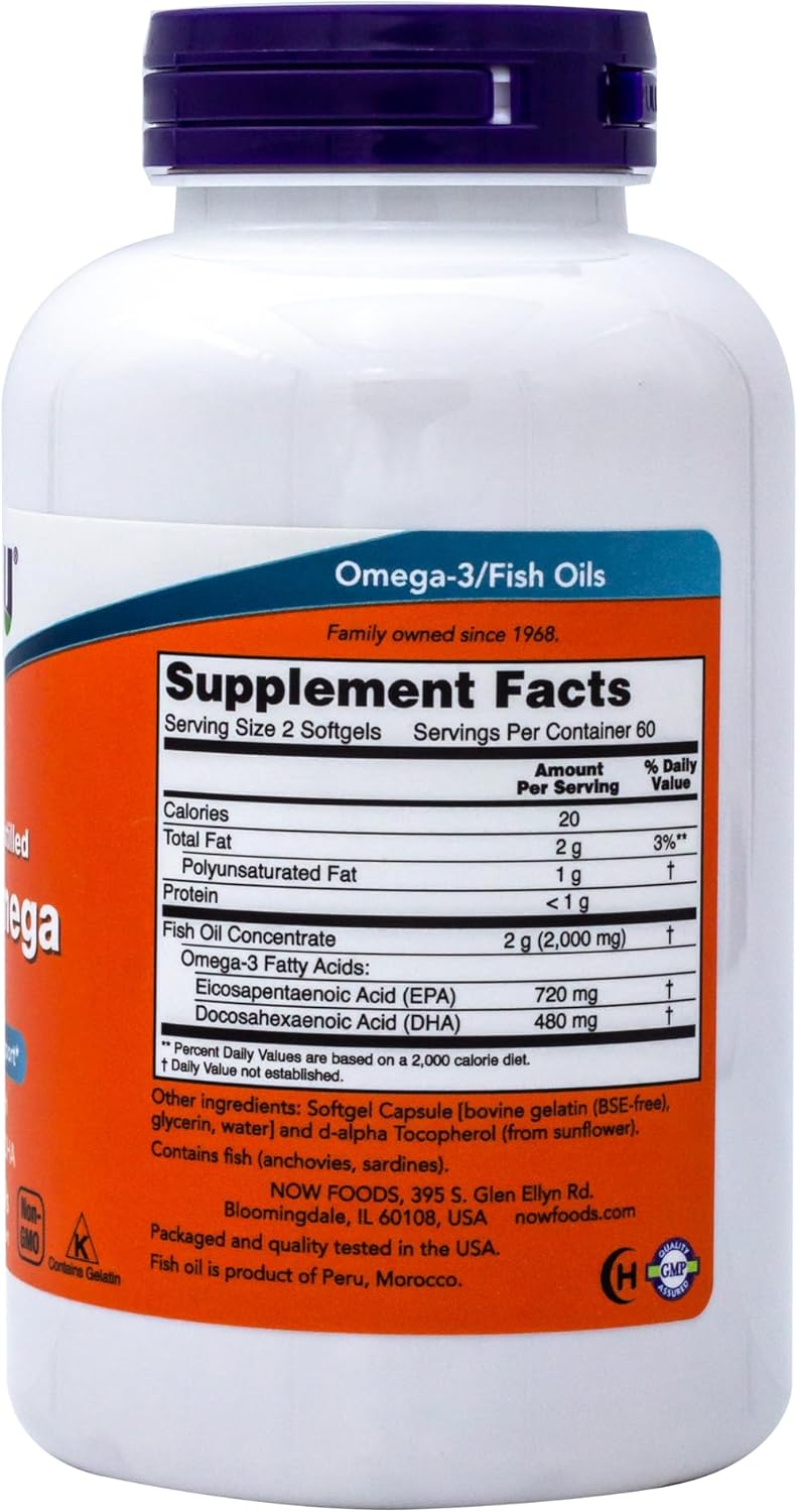 Now Foods Super Omega EPA Softgels - 120 Count Omega-3 Supplement