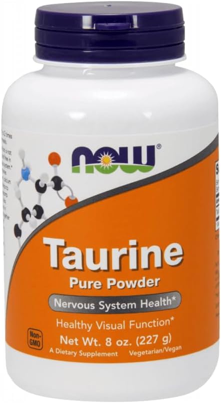 Now Foods Taurine Supplement for Healthy Nervous System Support - 8 oz Bottle