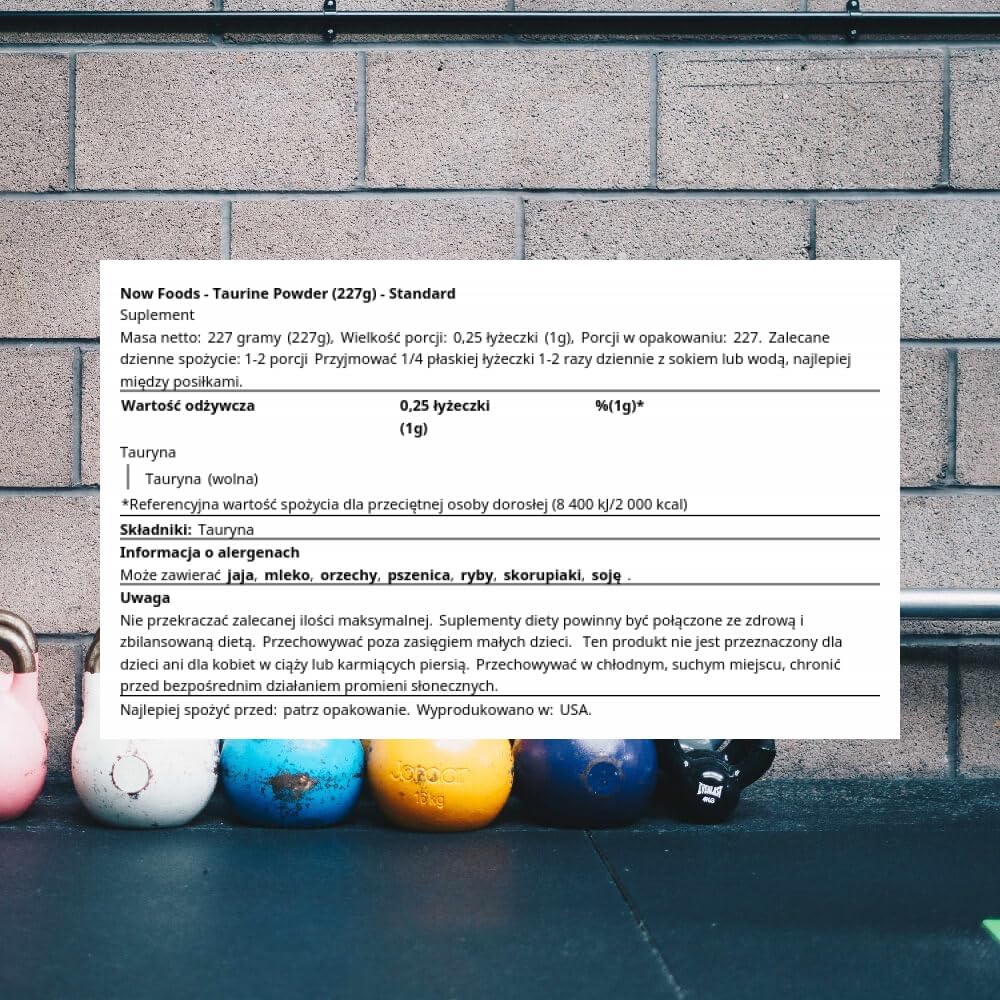 Now Foods Taurine Supplement for Healthy Nervous System Support - 8 oz Bottle