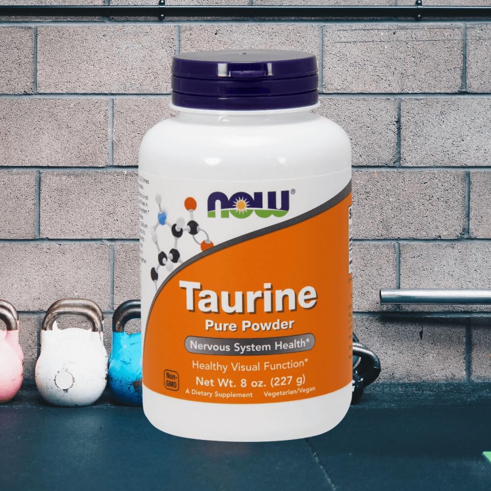 Now Foods Taurine Supplement for Healthy Nervous System Support - 8 oz Bottle