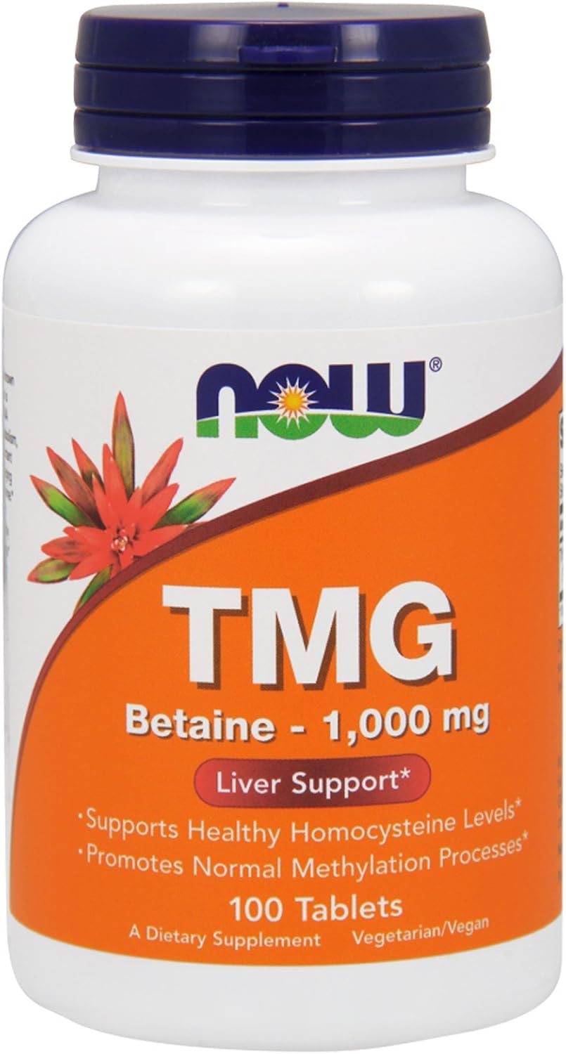 NOW Foods TMG 1000mg Supplement - 200 Capsules, Pack of 2
