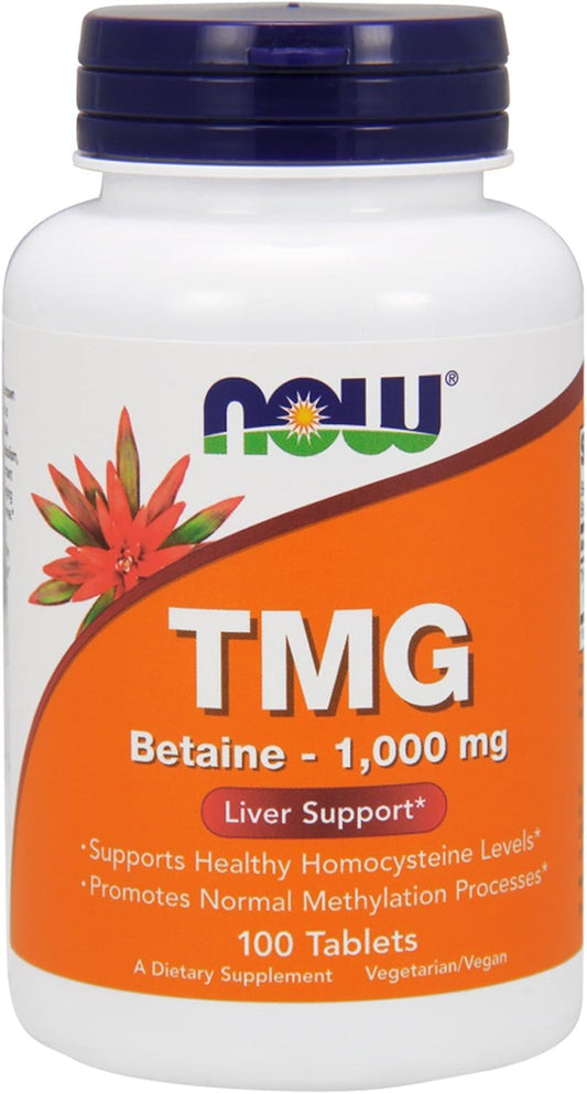 NOW Foods TMG 1000mg Supplement - 200 Capsules, Pack of 2