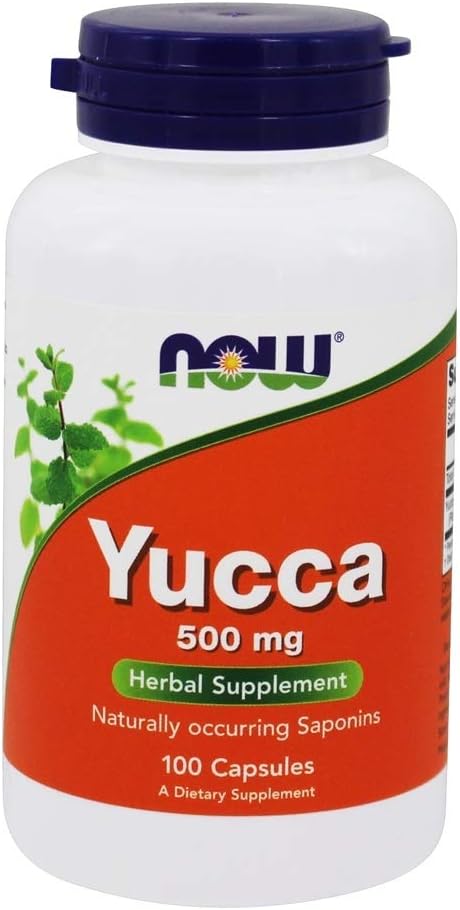 NOW Foods Yucca Capsules - 500mg, 100 Count (Pack of 2)