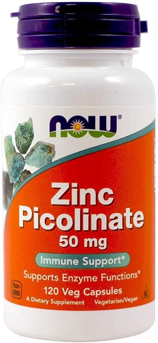NOW Foods Zinc Picolinate Capsules - 50 mg, 120 Count