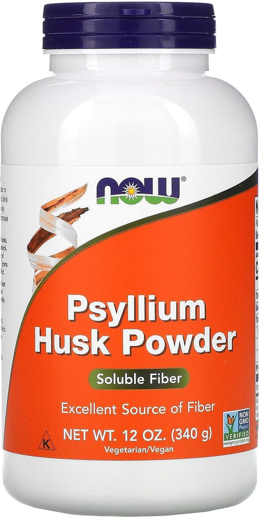 NOW Psyllium Husk Powder - 12-Ounces, Pack of 3 by NOW Foods