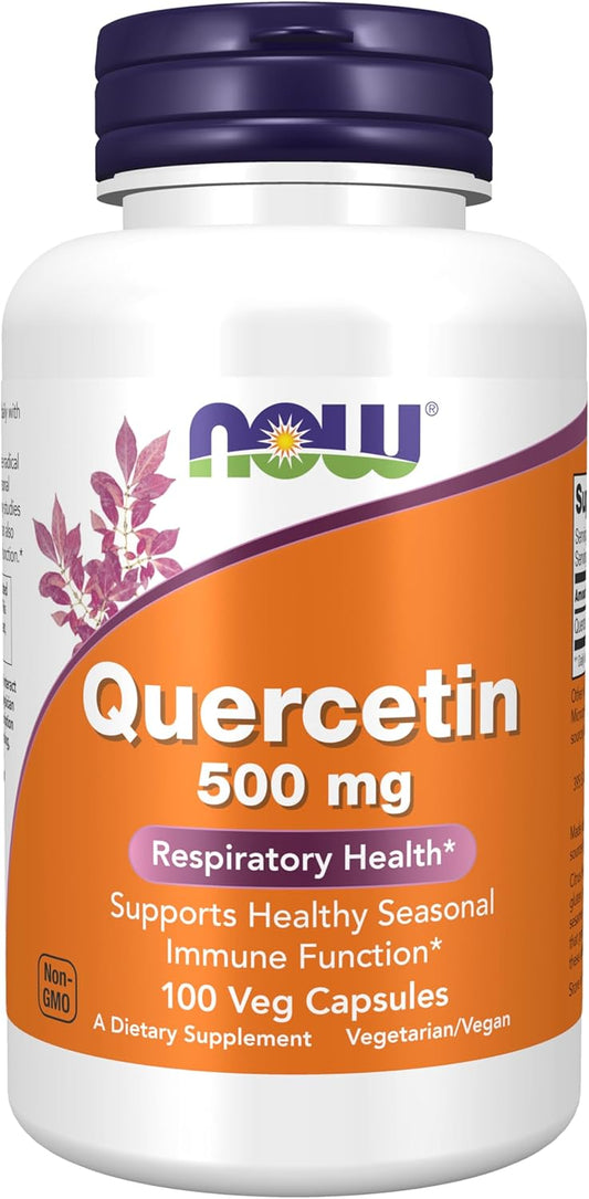 NOW Quercetin 500mg Supplement - 100 Vegetarian Capsules by NOW Foods