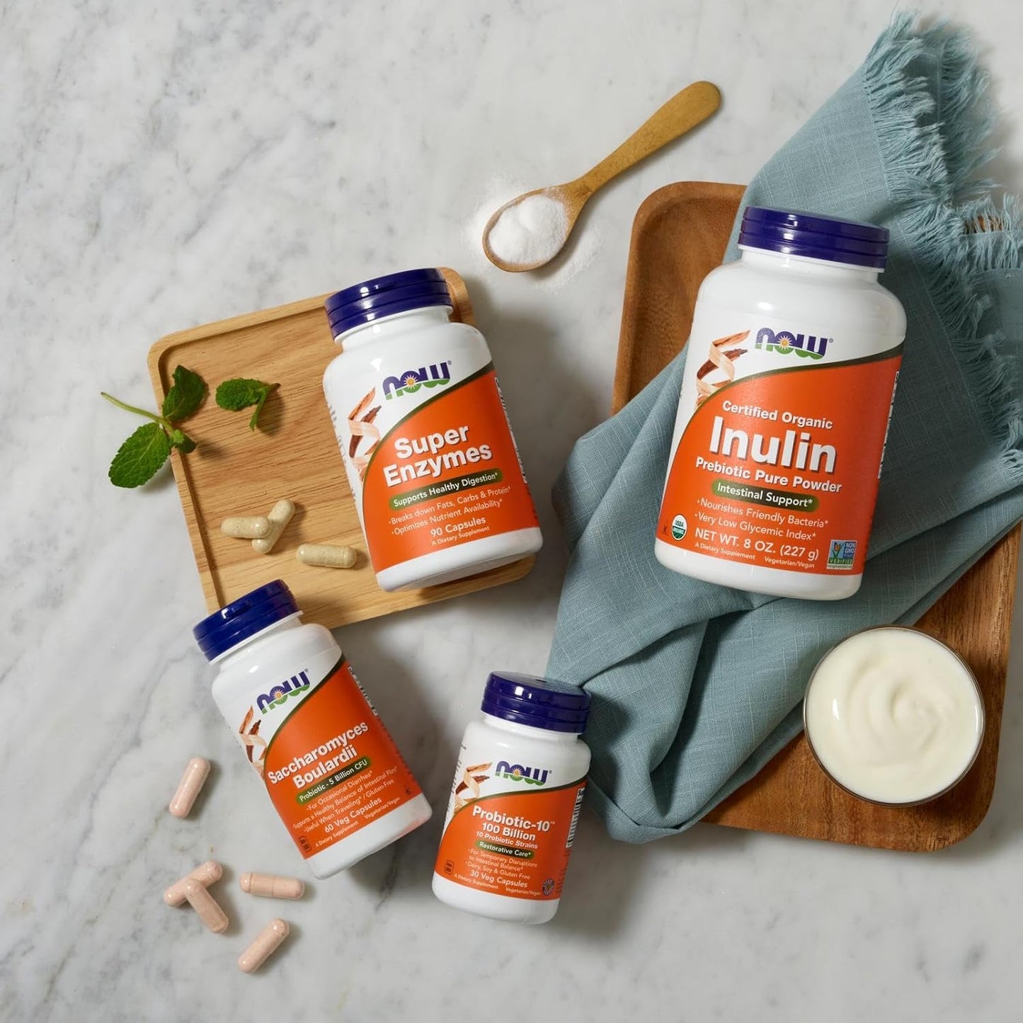 NOW Saccharomyces Boulardii Supplement - 60 Vegetable Capsules by NOW Foods