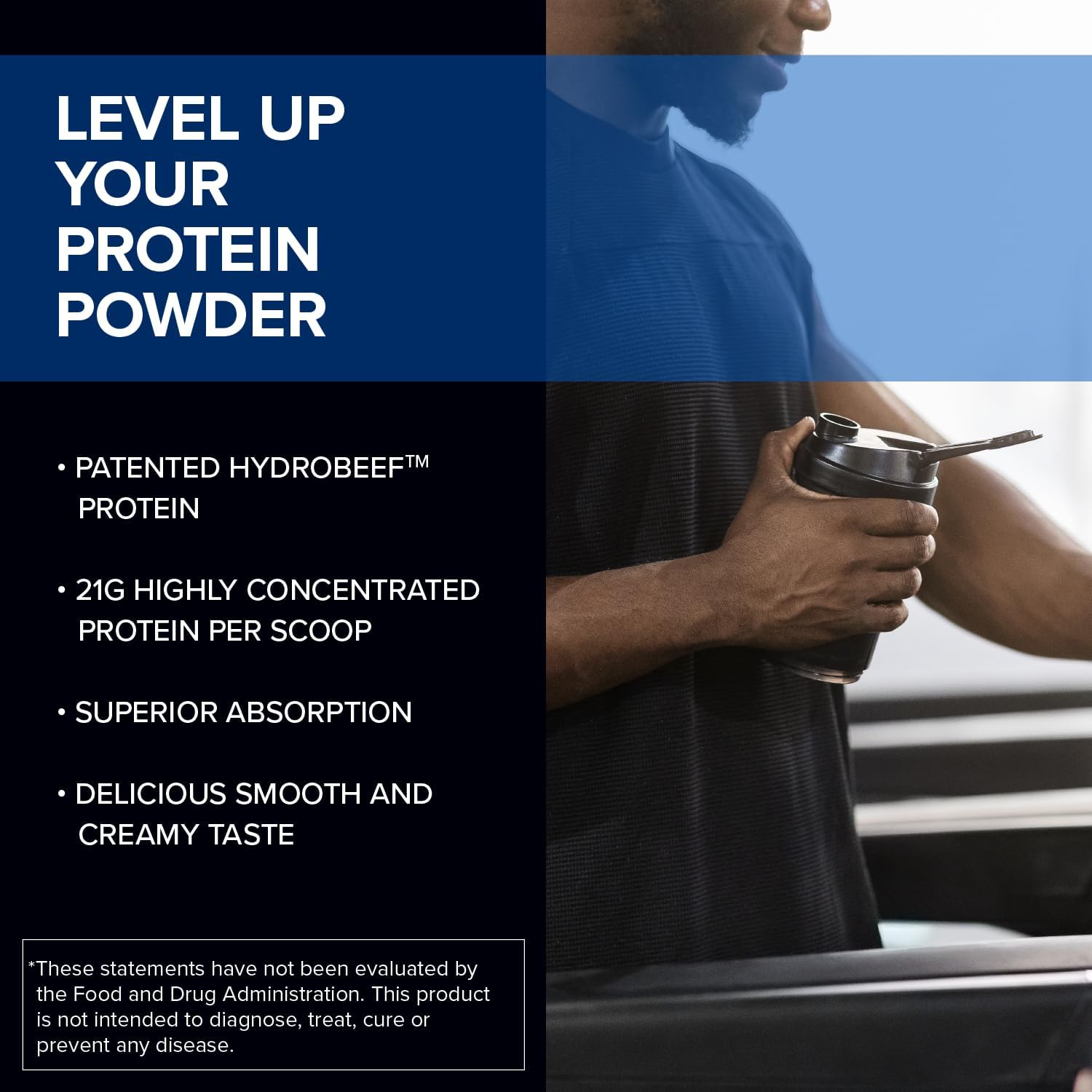 NSF Certified Beef Protein Powder with Hydrolyzed Protein, Amino Acids, and Collagen - Ideal for Athletes - Vanilla Flavor, 30 Servings