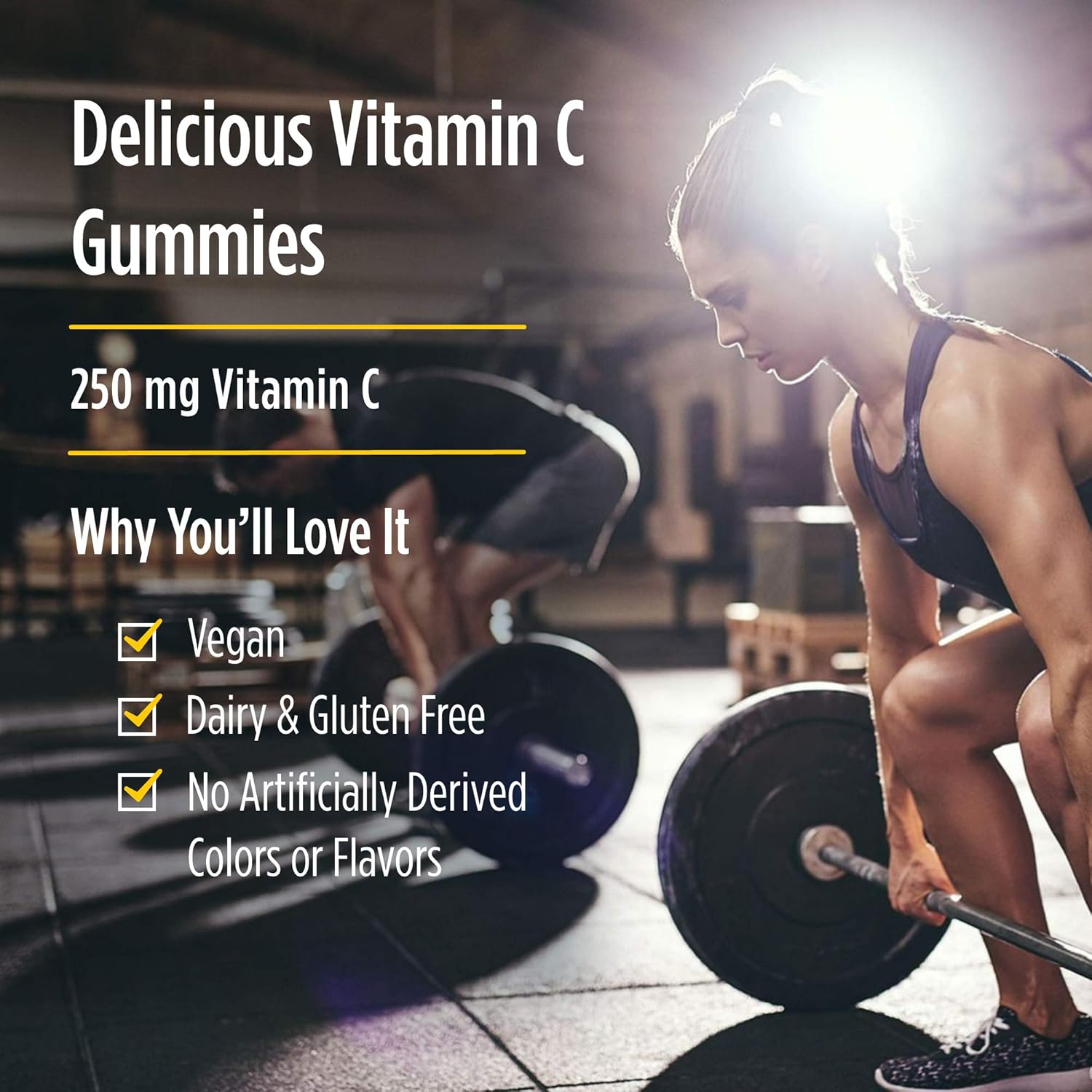 NSF Certified Nordic Naturals Vitamin C Gummies - Tart Tangerine Flavor - 120 Gummies - 250mg Vitamin C - Antioxidant Support - Vegan & Non-GMO - 60 Servings