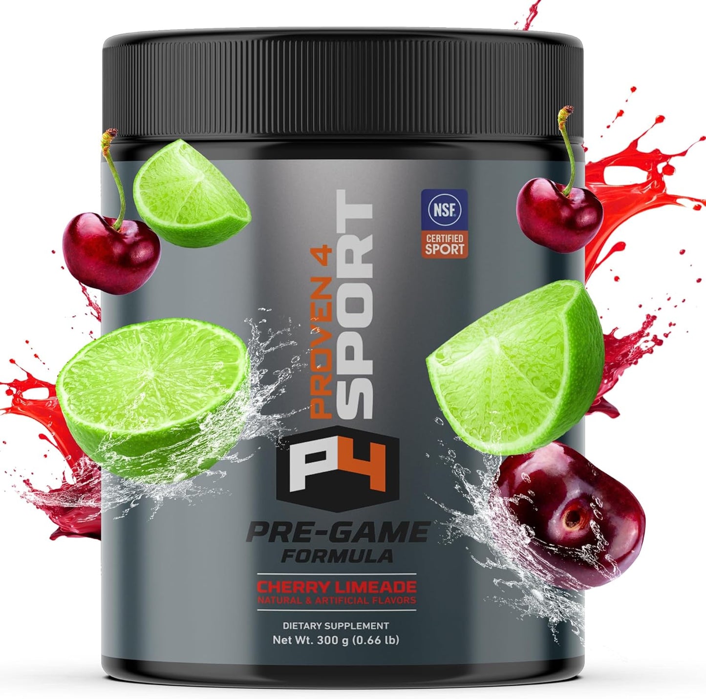 NSF Certified Pre Workout Powder with Creatine, Beta Alanine, and Caffeine for Men and Women - Energy Supplement - Cherry Limeade Flavor - 30 Servings