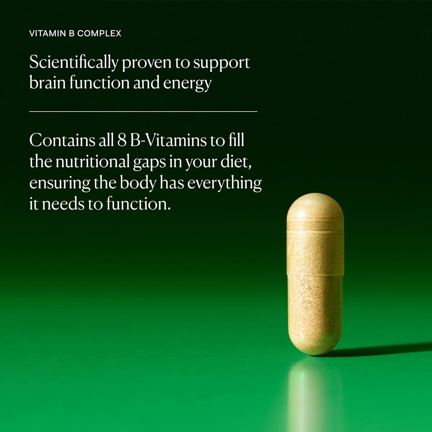 Nue Co. Vitamin B Supplement for Energy, Healthy Skin & Hair - Vegan, Gluten Free - 30 Capsules