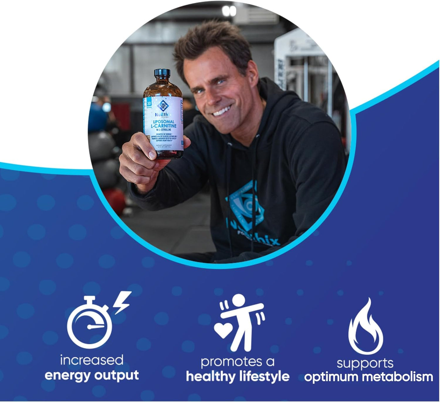 NuEthix Formulations Lipsomal L-Carnitine Supplement 600mg with L-Citrulline 1000mg for Healthy Weight Management, Fat Metabolism, Energy Production and Increased Blood Flow, For Men & Women