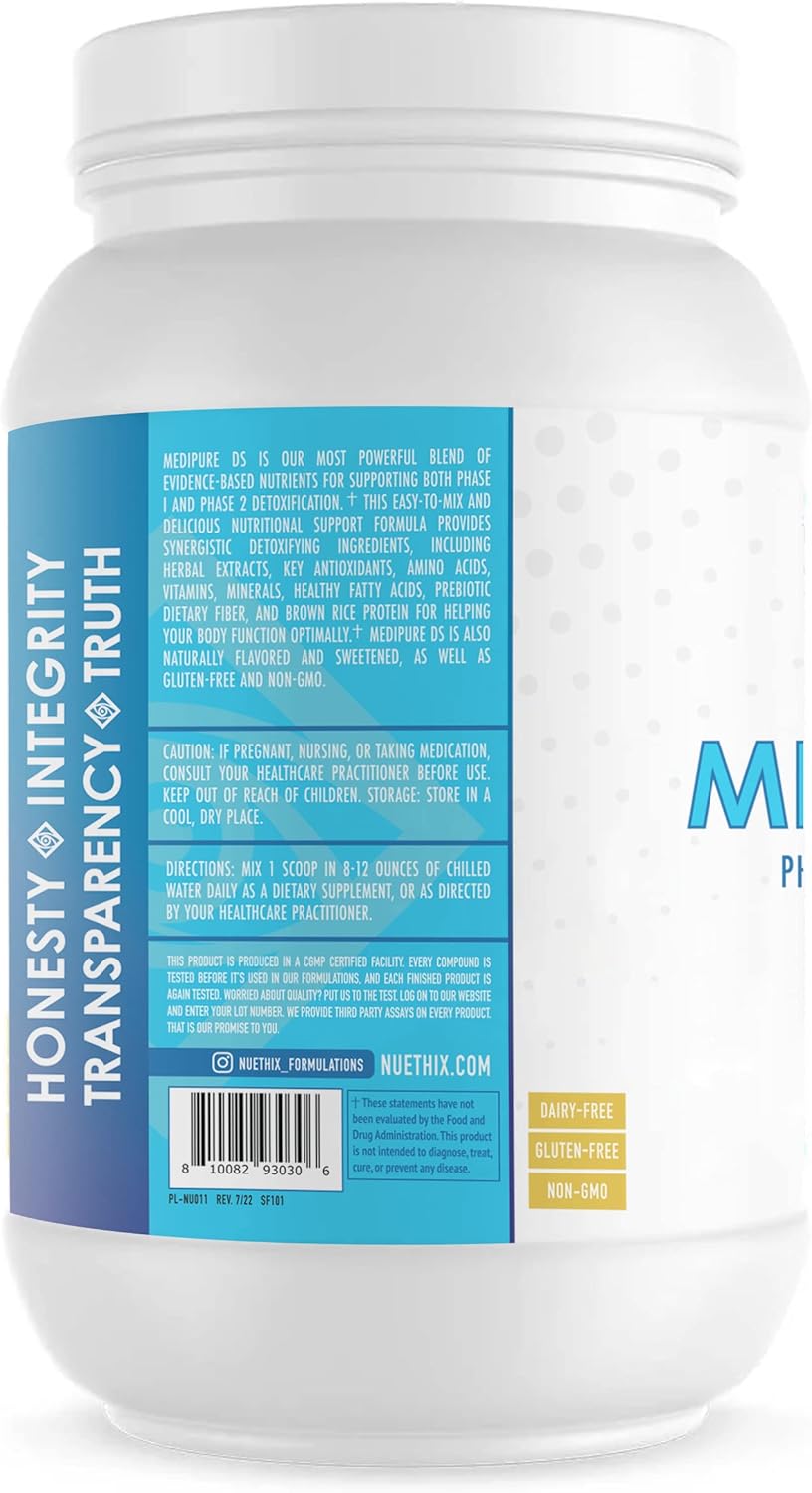 NuEthix Formulations Medipure DS Rice Protein Detox System - 21 Servings, Chocolate - Support Natural Detox Process