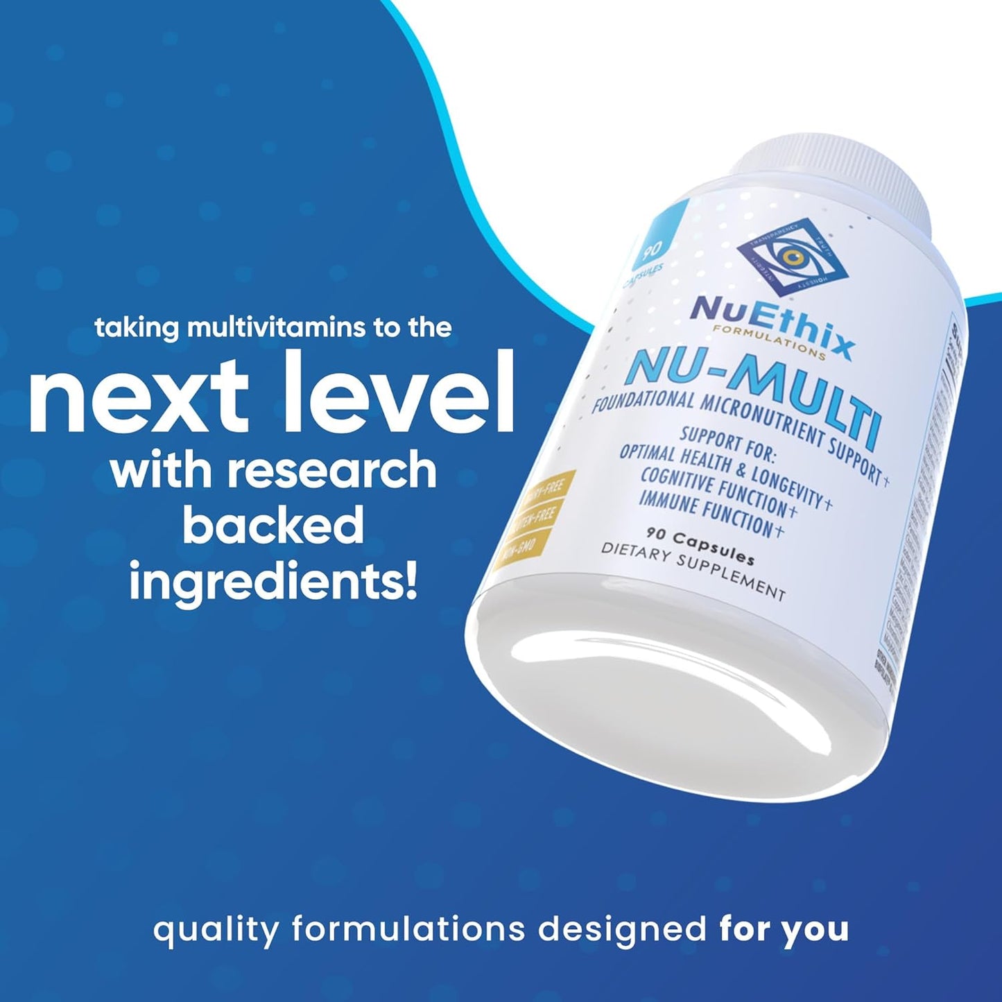 NuEthix Formulations Nu-Multi Micronutrient Support Supplement - 90 Capsules