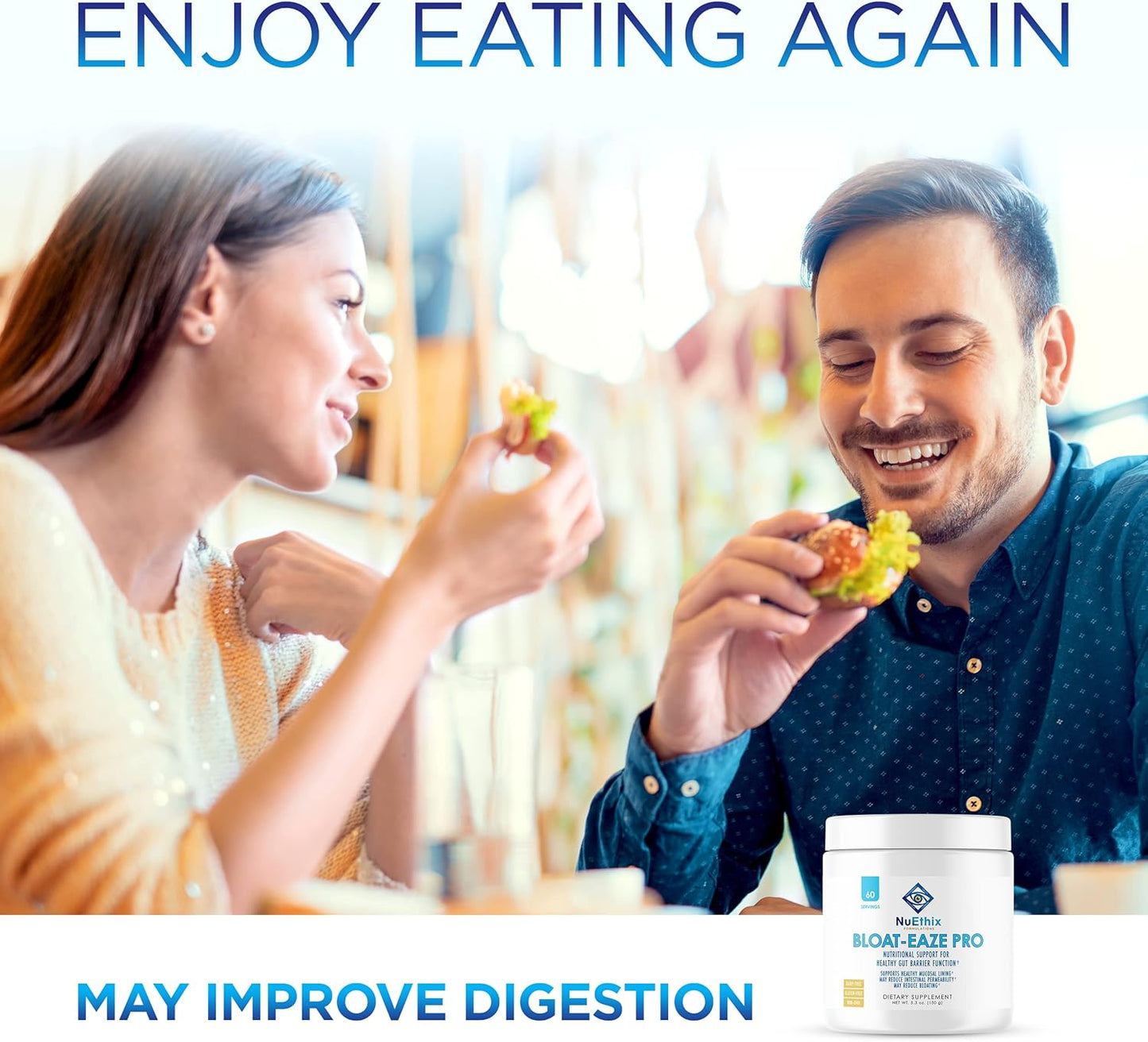 NuEthix Formulations Opti-Pure and Bloat-Eaze Supplement Bundle for Detox and Gut Support