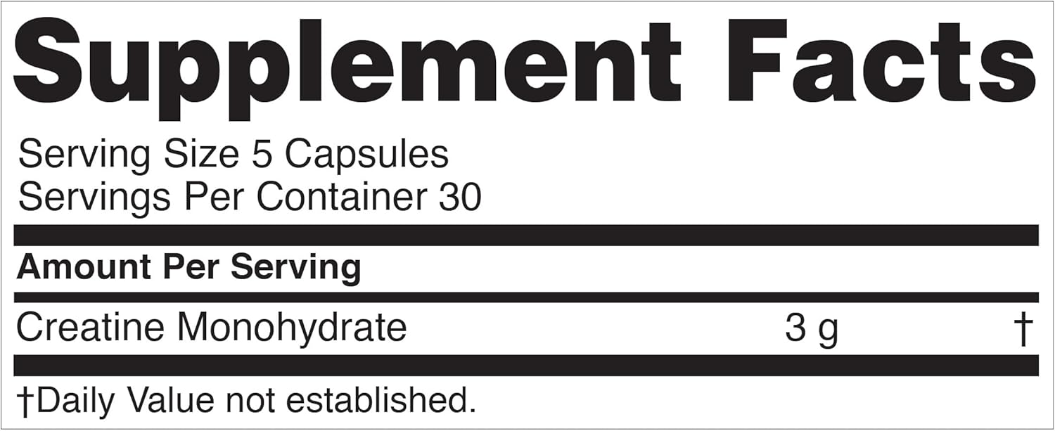 Nugenix Essentials Premium Creatine Monohydrate 3000mg Supplement, 150 Capsules - Boost Muscle Performance and Recovery