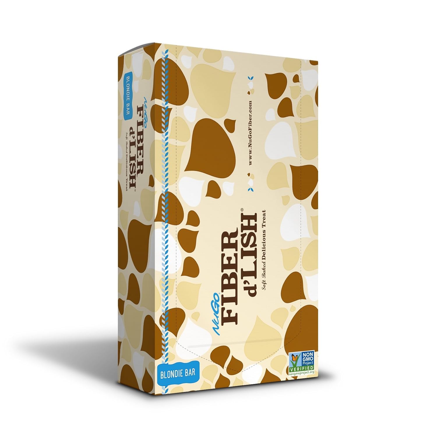 NuGo Fiber d'Lish Blondie Bars - 12g High Fiber, 160 Calories, 16 Pack