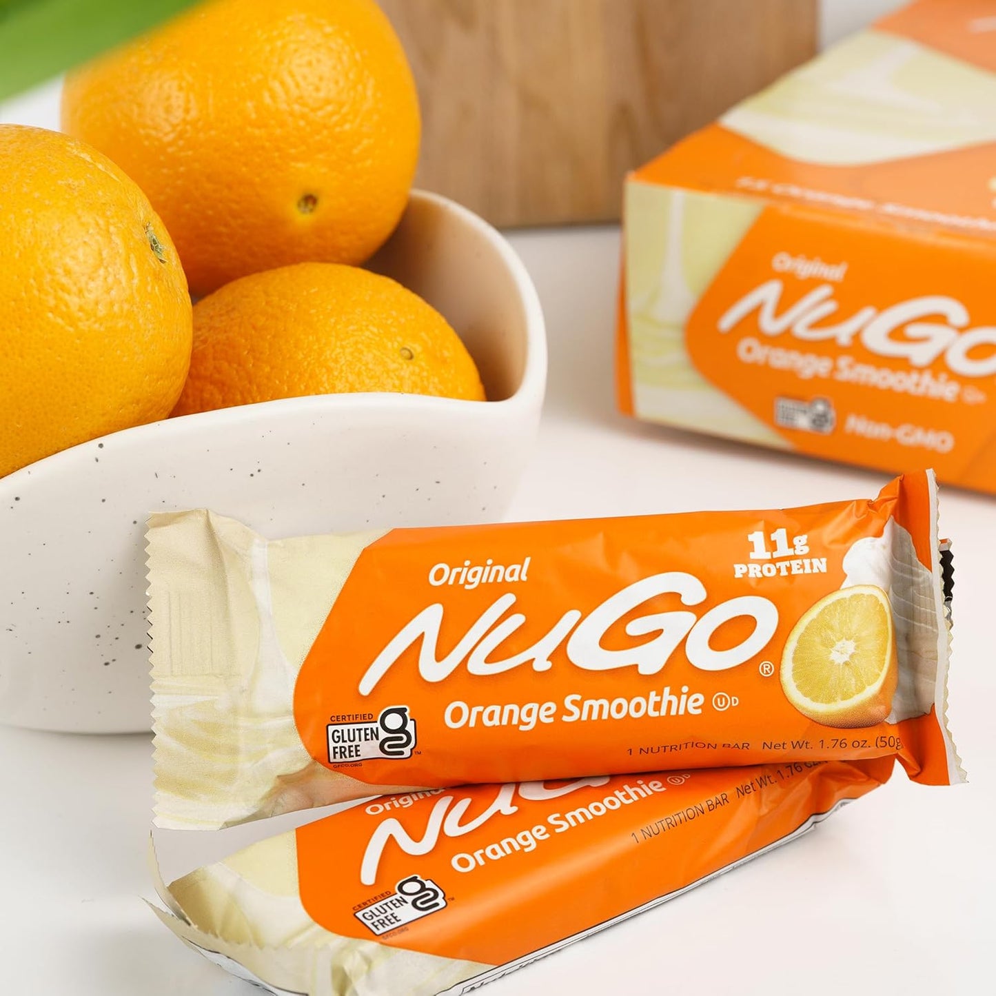 NuGo Original Variety Pack - 30 Bars, 15 Vanilla Yogurt & 15 Orange Smoothie, 11g Protein, Gluten-Free