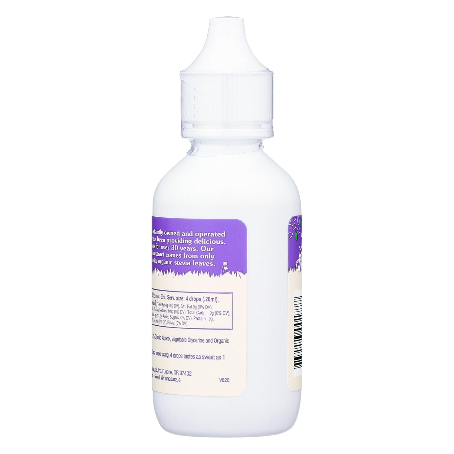 NuNaturals Clear Extract NuStevia Plant-Based Sweetener 2 oz 2-Pack Plastic-Free