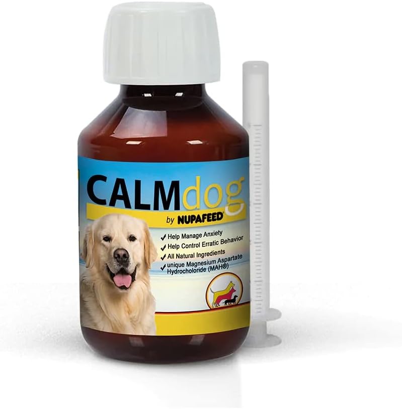 Nupafeed® CALMdog Liquid Supplement for Canine Anxiety & Stress Relief - 100% Natural Formula
