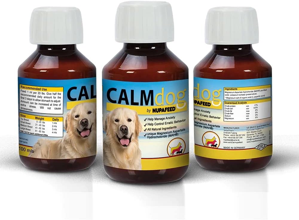 Nupafeed® CALMdog Liquid Supplement for Canine Anxiety & Stress Relief - 100% Natural Formula